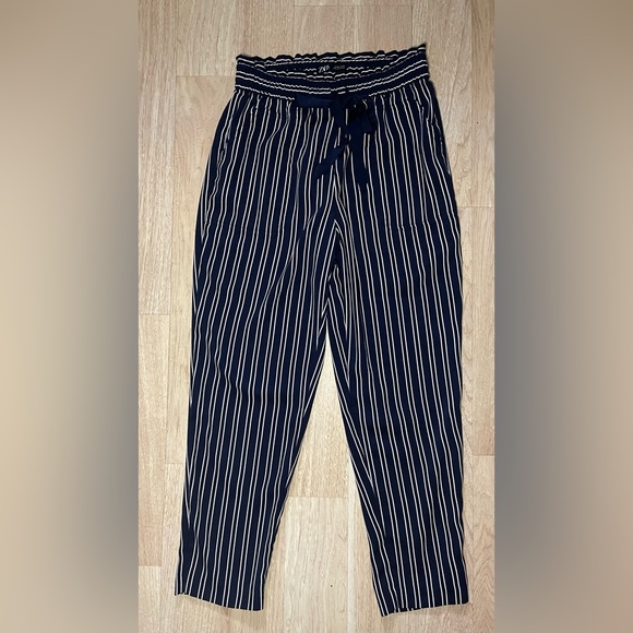 Zara Pants - Zara Blue and White Striped Pants